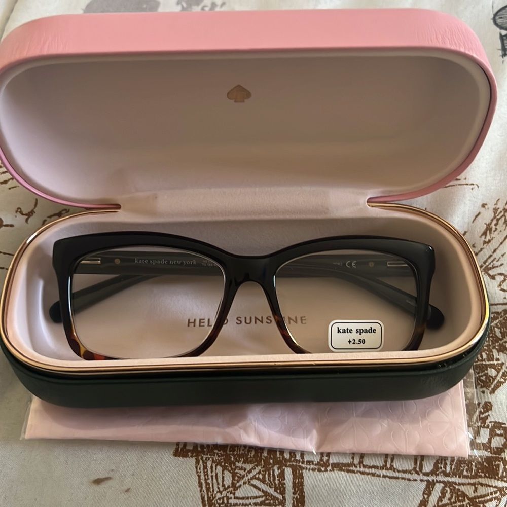 K)KATE SPADE Square Reading Glasses +2.50